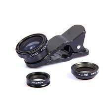 Ống Len Camera 001, Bộ Ống Kính 3 Trong 1 Gồm Kính Macro, Góc Rộng, Fisheye Cho Điện Thoại Thông Minh, Máy Tính Bảng