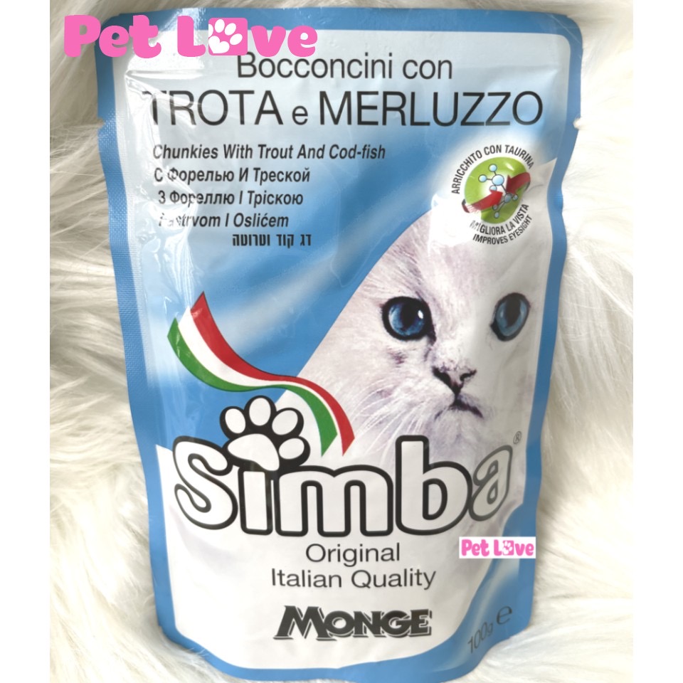 Pate Simba dinh dưỡng cao cấp cho chó mèo (Monge, Ý)