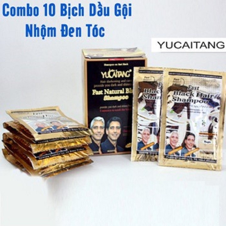 Combo 10 Dầu Gội Nhuộm Tóc Đen YuCaiTang