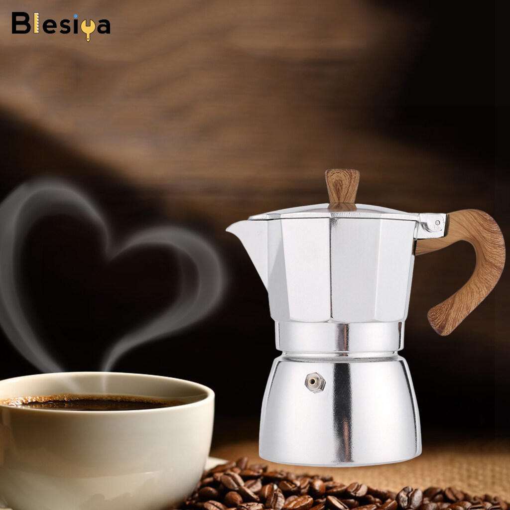 Blesiya Máy Pha Cà Phê Espresso Cổ Điển Bình Moka Espresso, Dễ Vận Hành