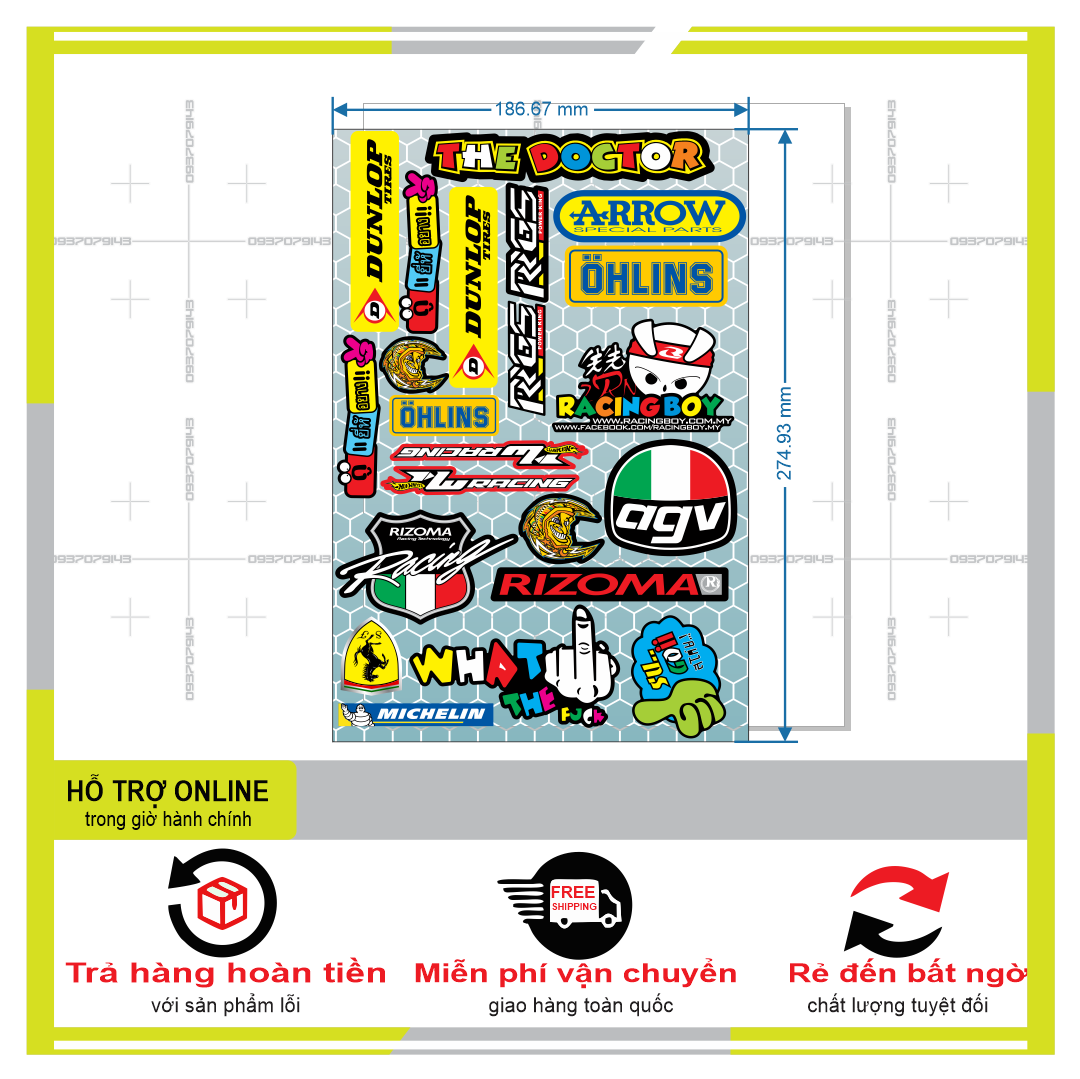 LOGO STICKER CÁC THƯƠNG HIỆU NỔI TIẾNG
