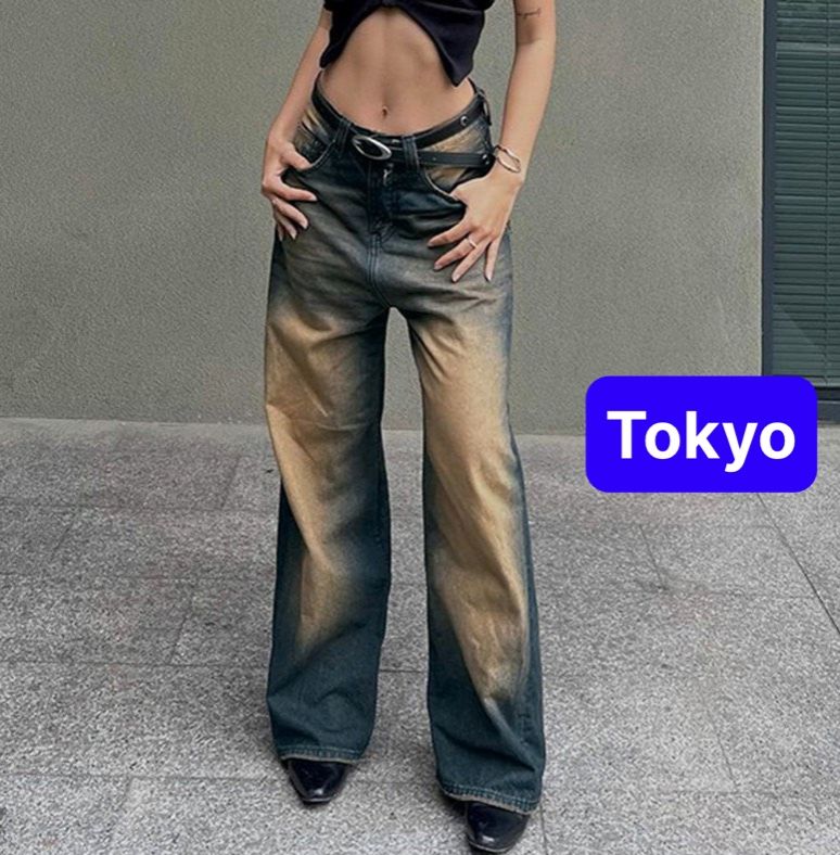 Quần jean ống rộng nam nữ uniex bụi bặm đường phố phong cách cao cấp - tokyo fashion
