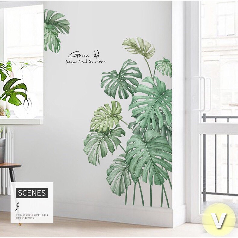 Decal dán tường chất lượng Hàn mẫu cành cọ A04