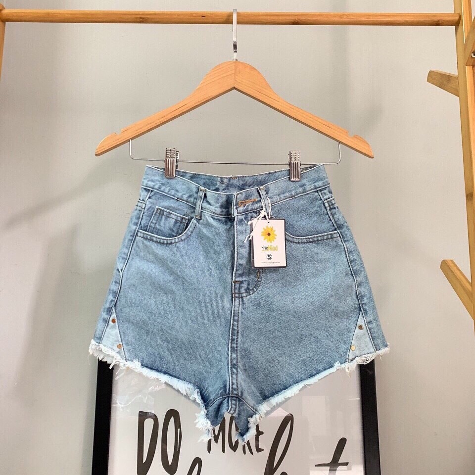 [HCM]QUẦN SHORT JEAN NỮ MÀU XANH LƯNG CAO CHẤT BÒ MẪU MỚI THỎ TÂY SHOP94 MS215