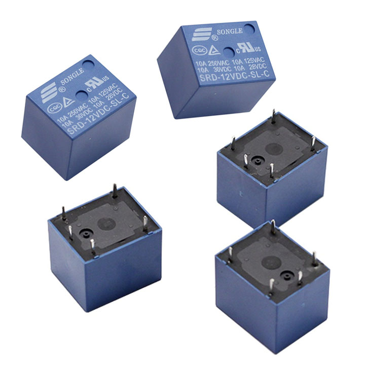 Combo 5 Relay 12V 10A 5 Chân SRD Songle