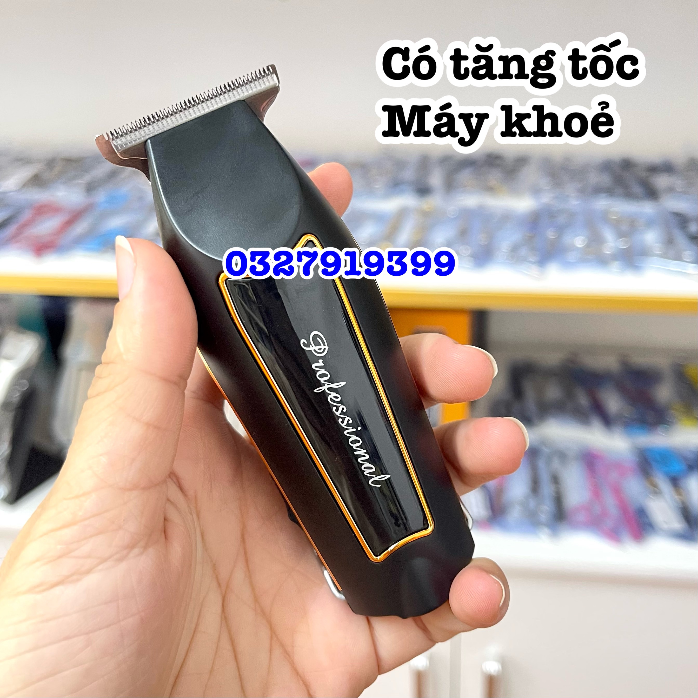 Phaeton Tông đơ cạo viền cao cấp Barber PHAETON NO 1 - Động cơ Turbo 2 tốc độ, lưỡi thép không gỉ, pin lithium 1000mAh, thời gian sử dụng 45-60 phút, thiết kế hiện đại, bảo hành 3 tháng