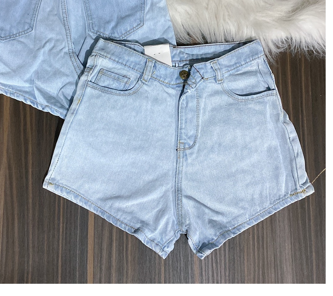 Quần short jean nữ XANH NHẠT TRƠN CB#4