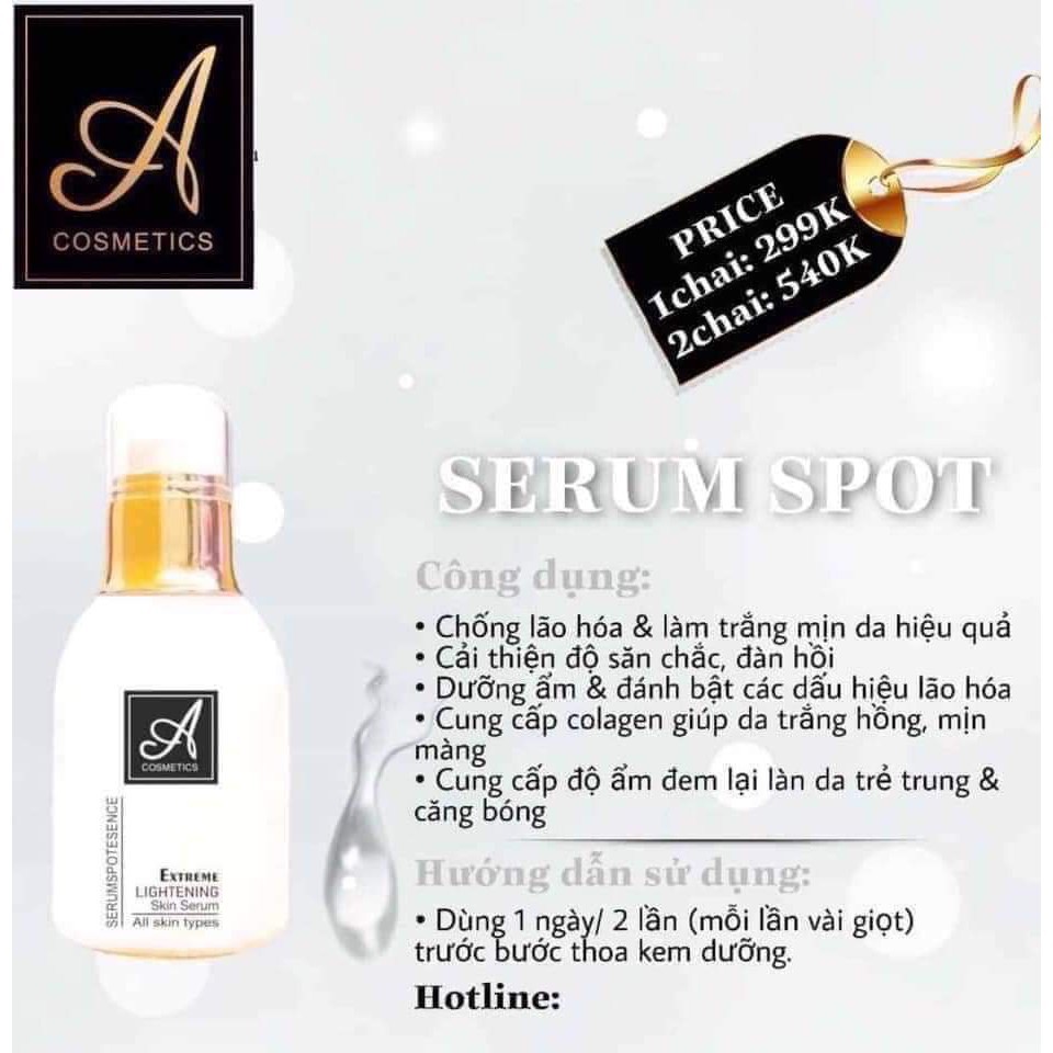 [Nhập RAISINGSTAR18, giảm 30k cho đơn 99k]SERUM HUYẾT THANH A COSMETICS [CHÍNH HÃNG]