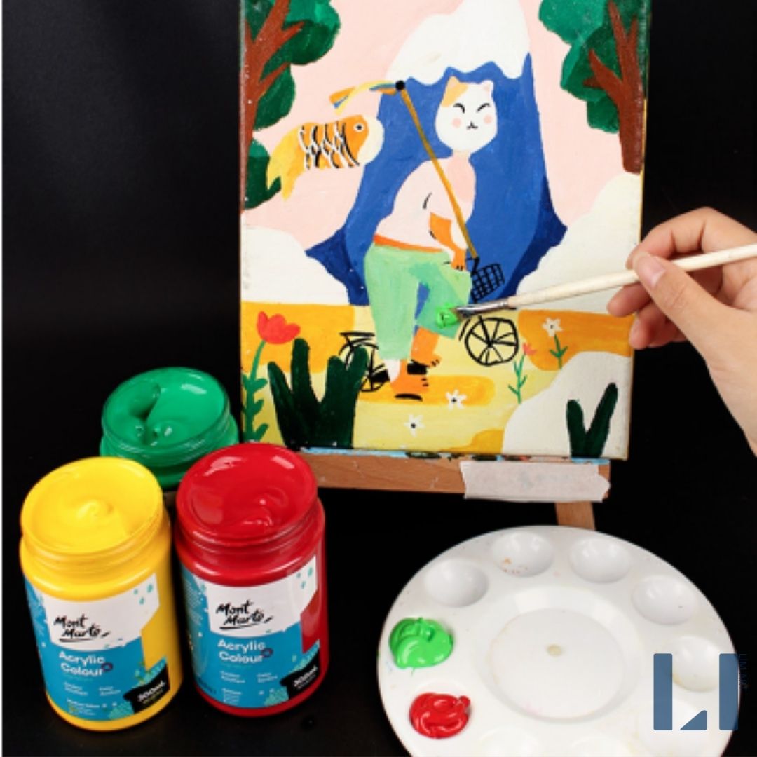 Màu Acrylic 100ml Mont Marte vẽ tranh số hóa, canvas