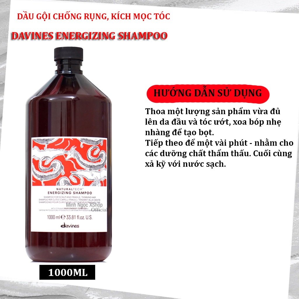 Dầu gội chống rụng tóc Davines Naturaltech Energizing 1000ML