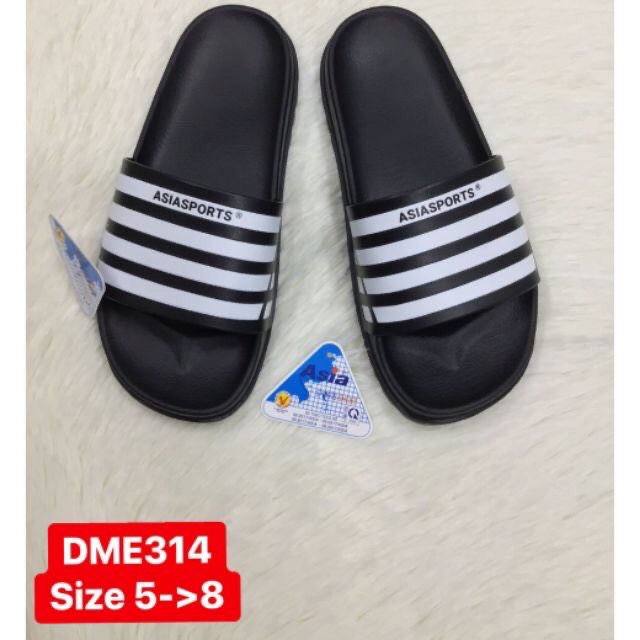 Dép Nhựa Sọc đen trắng BB333