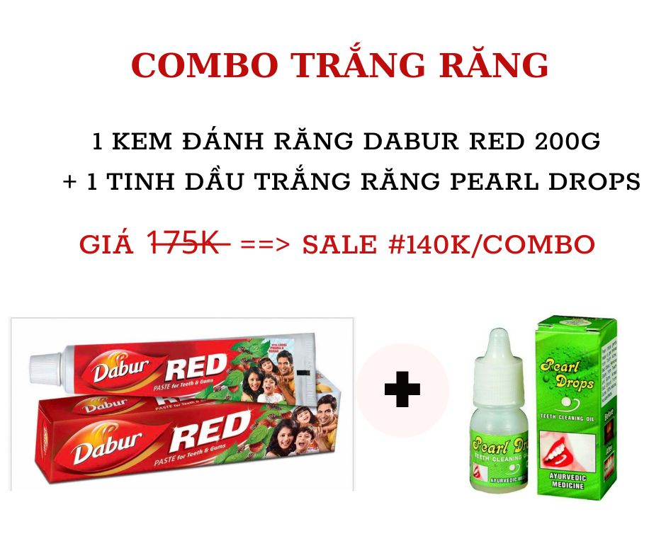 Kem đánh răng thảo mộc Ấn Độ Red Dabur 100g 200g