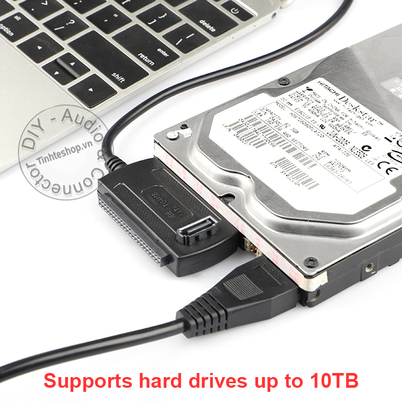 USB 2.0 sang SATA IDE ATA 2.5 3.5 đọc dữ liệu Ổ cứng SSD CD DVD-ROM kèm nguồn 12V