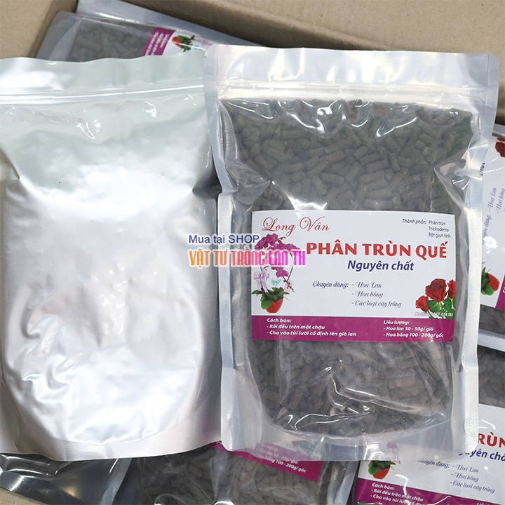 Phân trùn quế nguyên chất chuyên dùng cho lan, cây cảnh Long Vân– gói 1kg