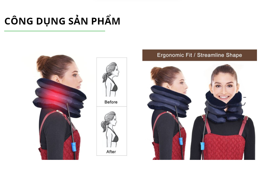 Hanrui đai hơi chỉnh cột sống cổ usa circumference
