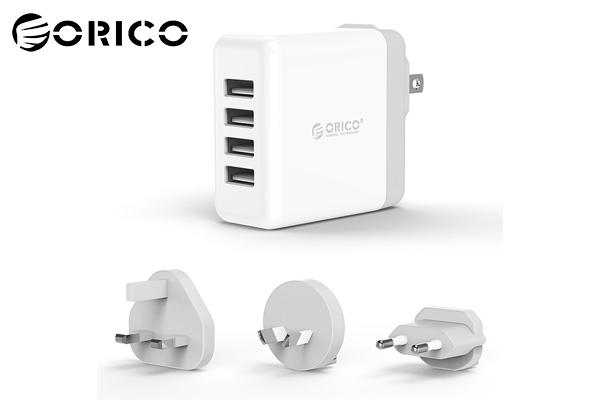 Sạc điện thoại Orico USB 4 cổng 2.4A DSP-4U-WH