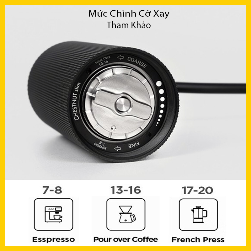 Máy Xay Cà Phê Cầm Tay Timemore Slim Plus