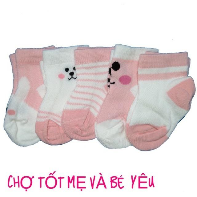 SET 5 VỚ CHÂN CHO BÉ SƠ SINH 4 - 12KG
