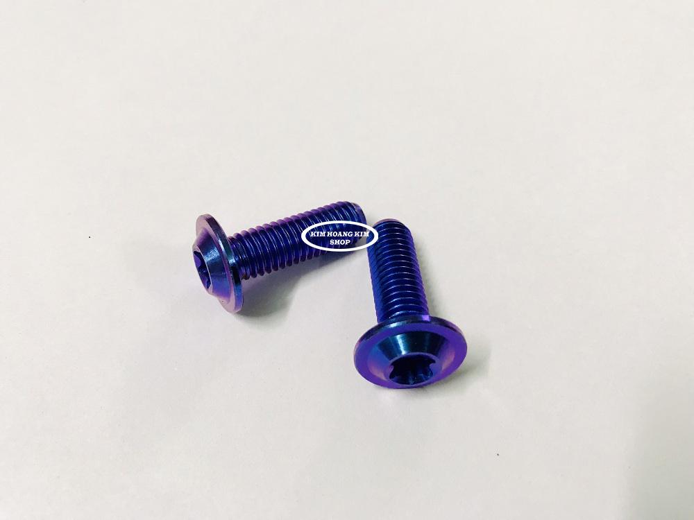 2 Ốc TiTan GR5 8Li 2 Xanh Tím (100%Titan)