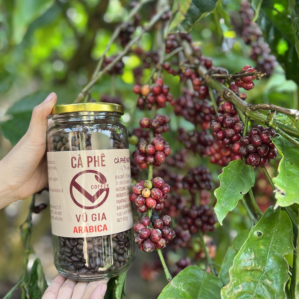 Cà Phê Culi Thượng Hạng Rang Mộc Nguyên Chất Vũ Gia (400g/ hũ)