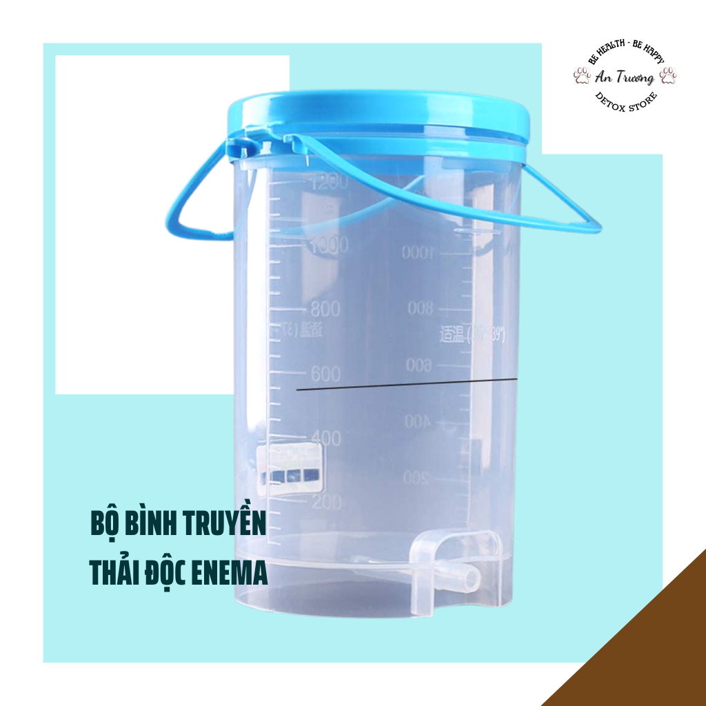 Bình truyền cà phê Enema thải độc đại tràng ( tặng 1 đầu dây truyền mềm mại tiêu chuẩn)