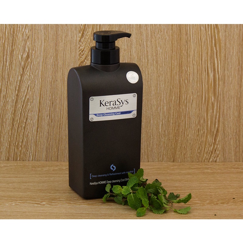 Dầu gội nam tinh chất bạc hà mát lạnh và tạo nếp tóc kerasys homme deep cleansing cool 550ml - hàn quốc chính hãng