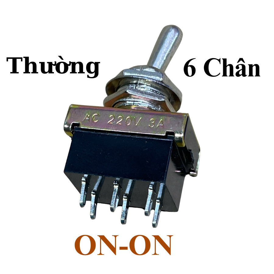 Công tắc gạt đảo chiều 3A-6A-10A-15A lỗ khoét 12mm - Linh kiện điện tử Quỳnh Diễn