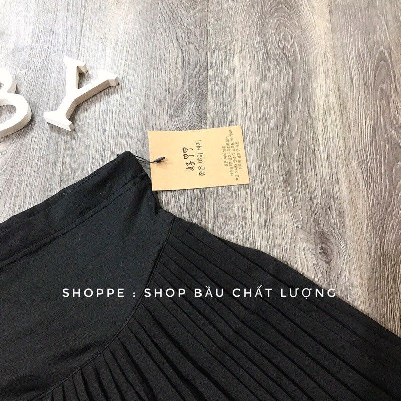 Chân váy bầu tầng xếp ly thời trang