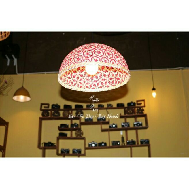 Đèn mây tre lồng bàn D30cm