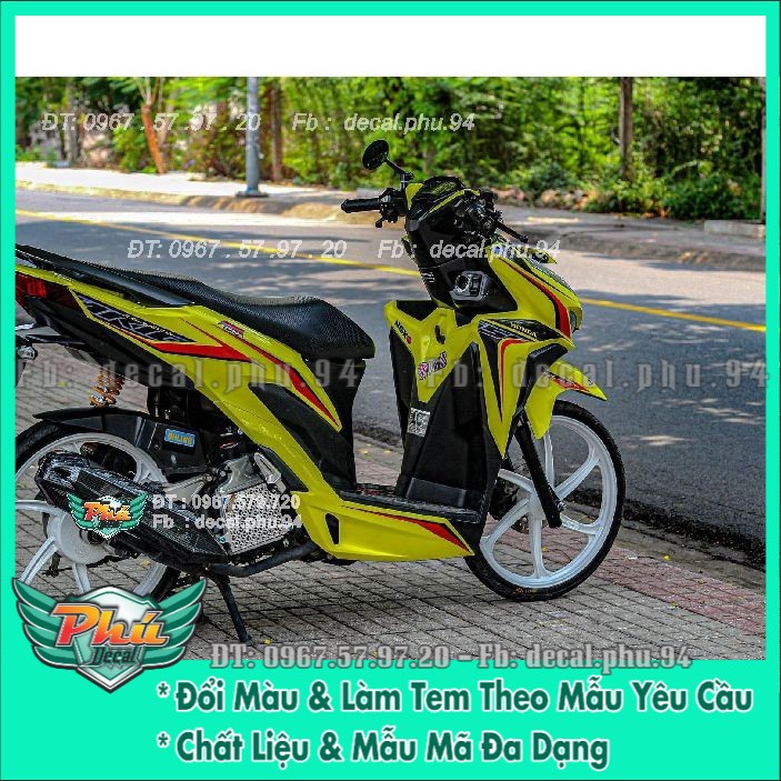 Tem rời Vario Vàng đen đỏ (B)