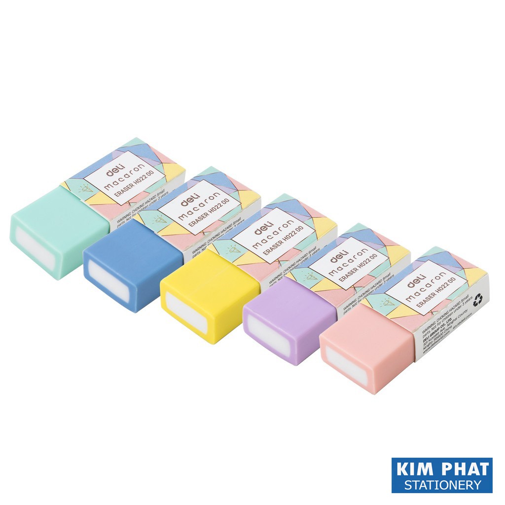 2 cái Gôm tẩy nhiều màu sắc Macaron Deli
