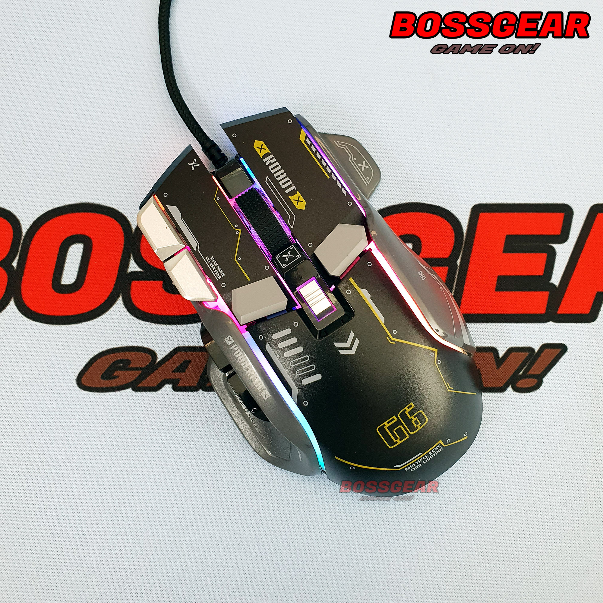 Chuột Gaming ROBOT G6 , LED RGB, 12000 DPI, Có phần mềm Macro