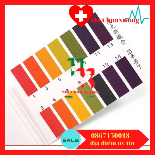 [1 Hộp 20 Tệp ] Giấy Quỳ Tím Thử Độ pH Thang Đo Từ 1 Đến 14