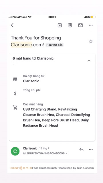[HCM]Cọ rửa mặt cho máy Clarisonic