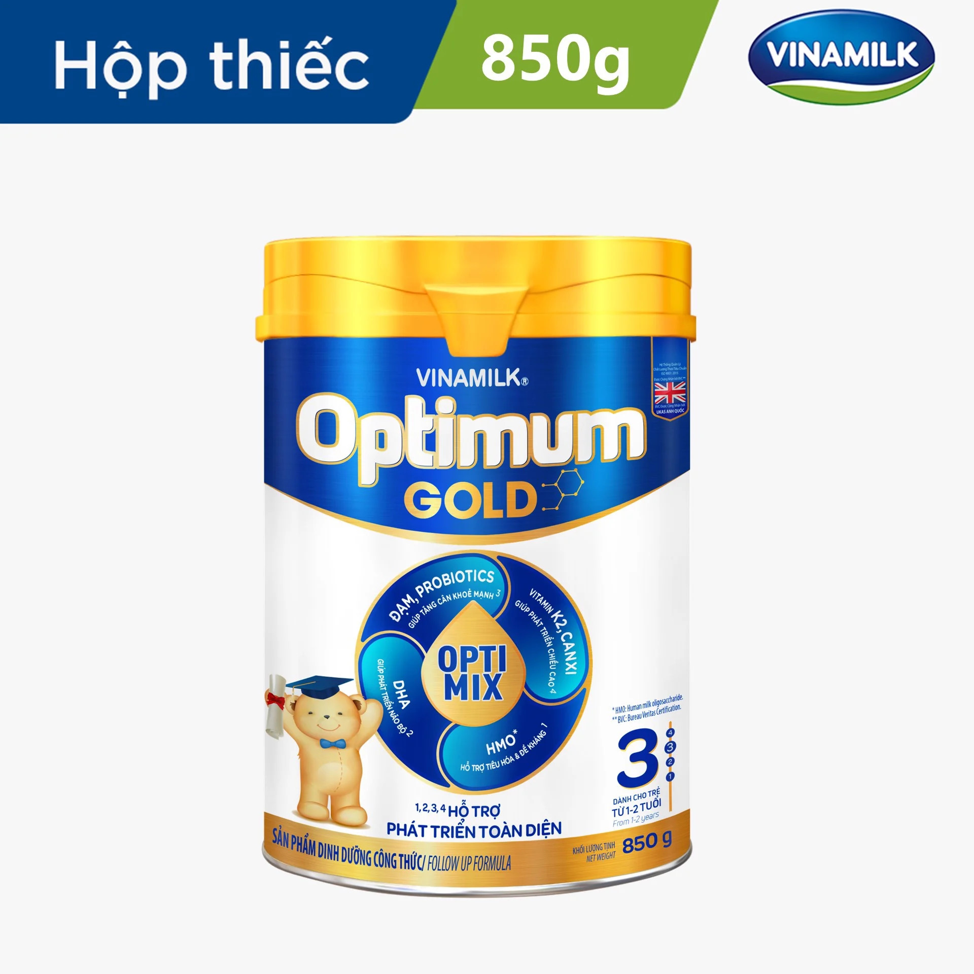 HSD T10-2023 SỮA BỘT OPTIMUM GOLD 3 850G CHO TRẺ TỪ 1 - 2 TUỔI