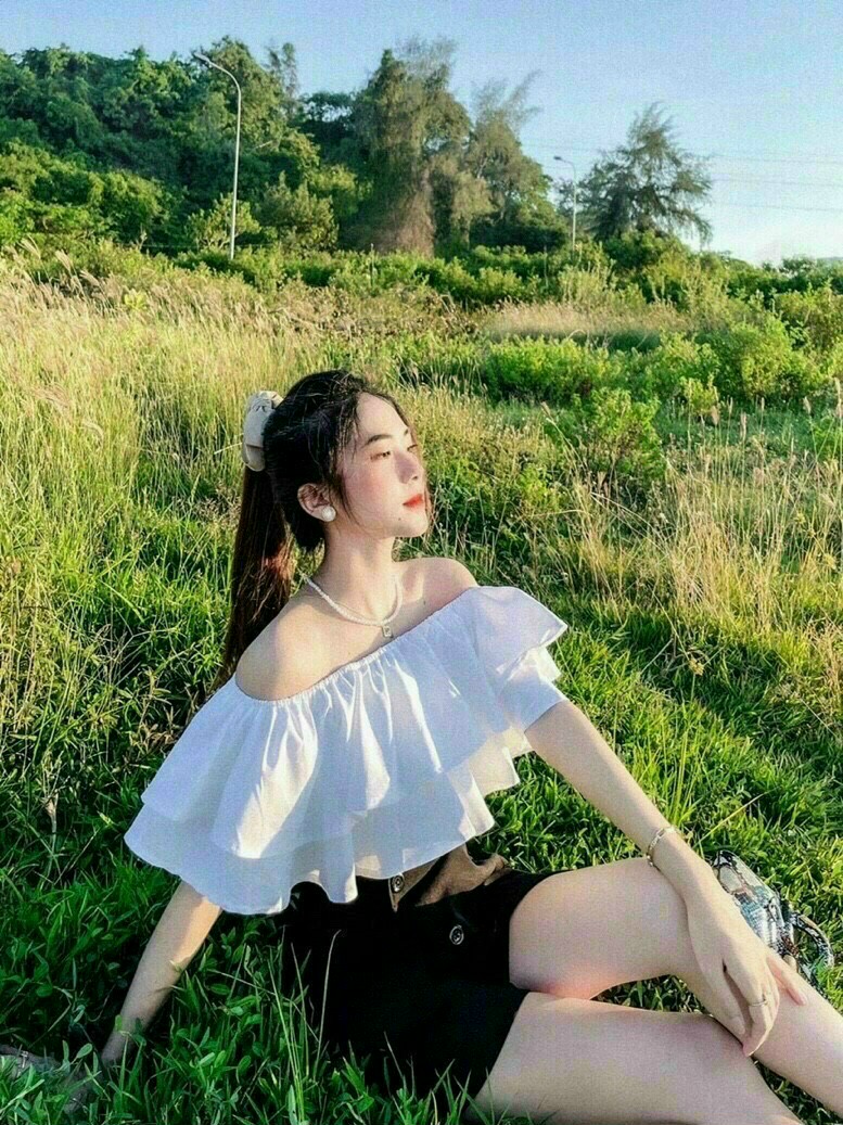 Sét Đũi Váy + Áo Bèo Trễ Vai