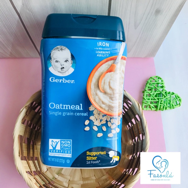 [HCM]??Bột Ăn Dăm Gerber 227G Dành Cho Bé Từ 4 Tháng
