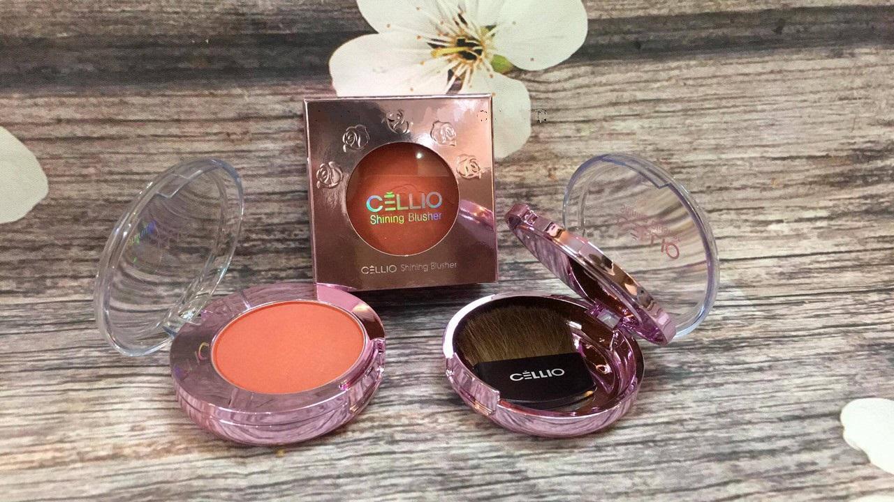 Phấn Má Ngọc Trai CELLIO Shining Blusher - Hàn Quốc