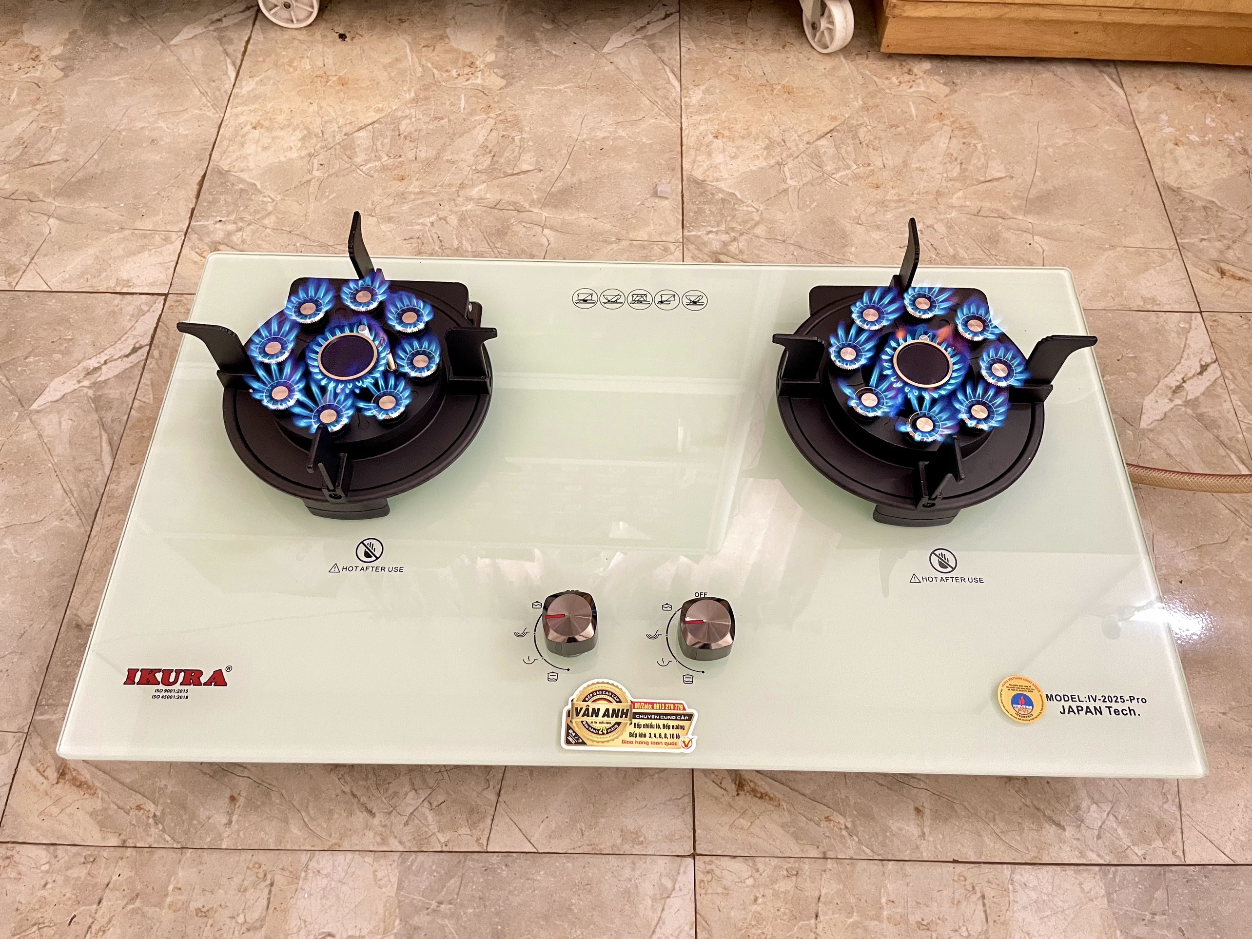 Bếp gas âm lật ikura ( ngắt gas tự động )