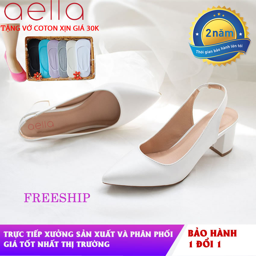 [HCM]GIÀY CAO GÓT BÍT MŨI QUAI HẬU AELLA204 ĐẦY CÁ TÍNH