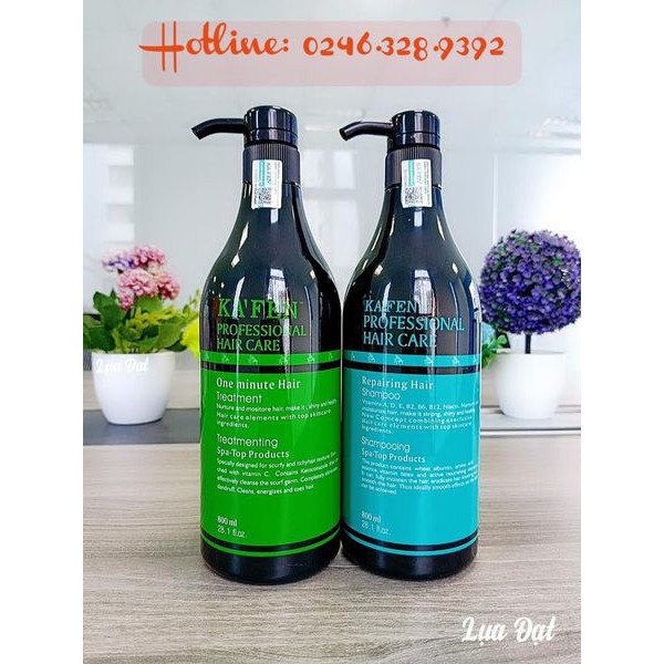 Cặp dầu cặp gội + xả kafen xanh chính hãng siêu mềm mượt