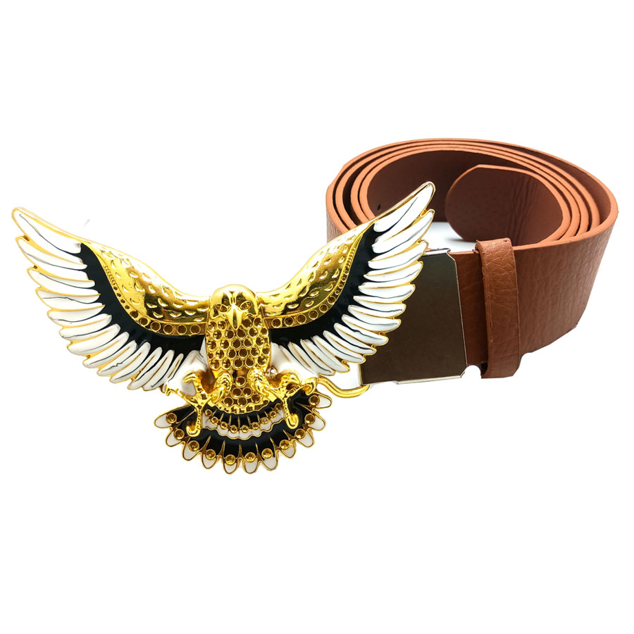 Thắt lưng nam đại bàng kèm đầu nối khóa kim loại đẹp phong cách độc đáo