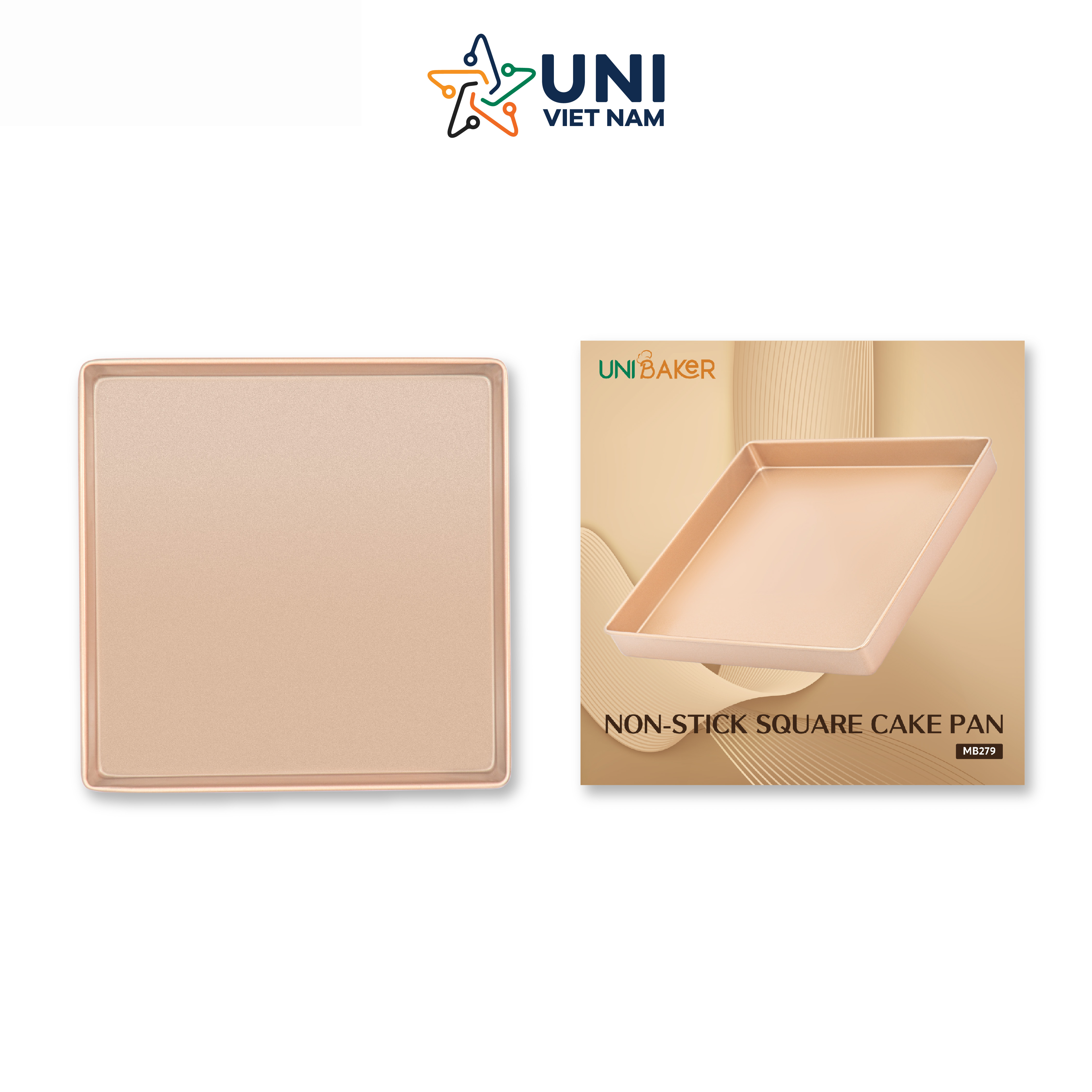 Khay nướng vuông thành thấp Unibaker MB279