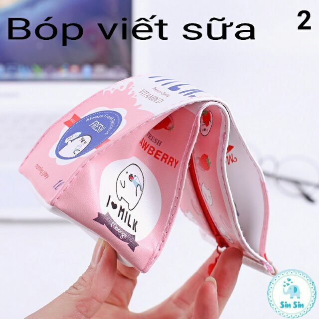 Bóp viết hộp sữa