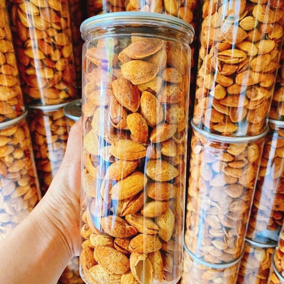 Hạnh nhân rang bơ lon pet 500.Gram