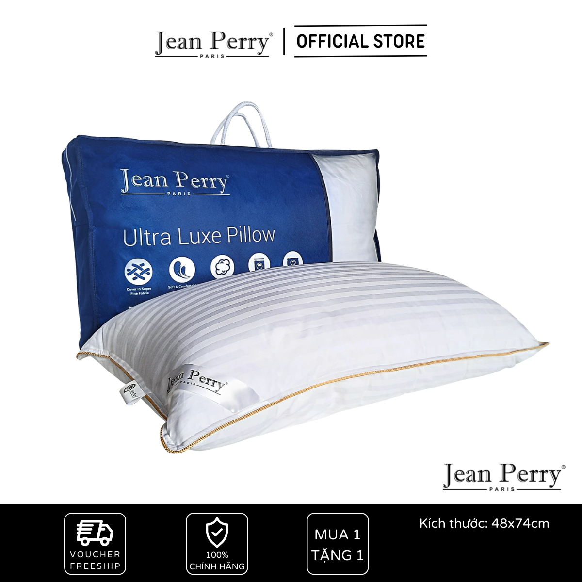 Perry ultra luxe Jean cushion size 48x74cm