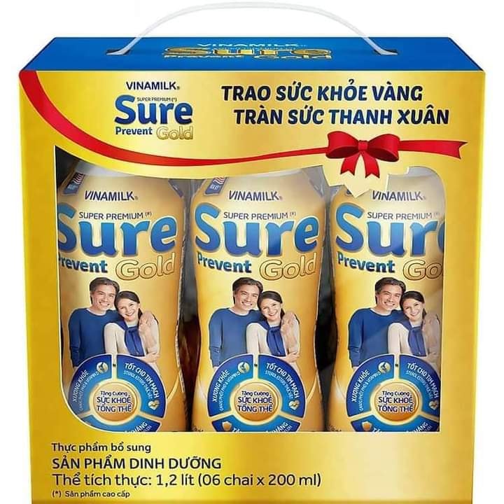 Thùng 24 Chai sữa Bột Pha Sẵn Sure Prevent Gold 220ml