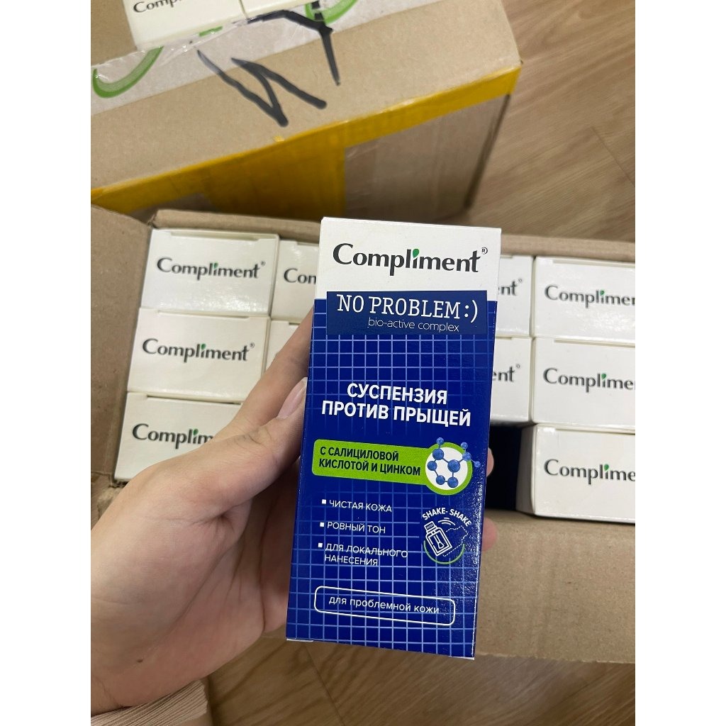 Kẽm chấm mụn Compliment No Problem BHA giảm sưng, gom khô cồi mụn 30ml