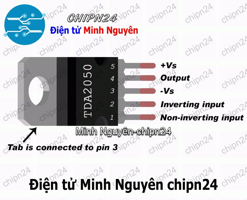 [2 con] (DIP) IC TDA2050 TO-220 (TDA2050AV) (IC Khuếch đại âm thanh) - HH001125
