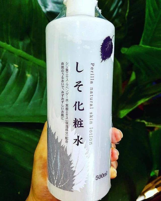Nước hoa hồng tía tô Dokudami Perilla Natural Skin Lotion 500ml - Nhật Bản nhập khẩu